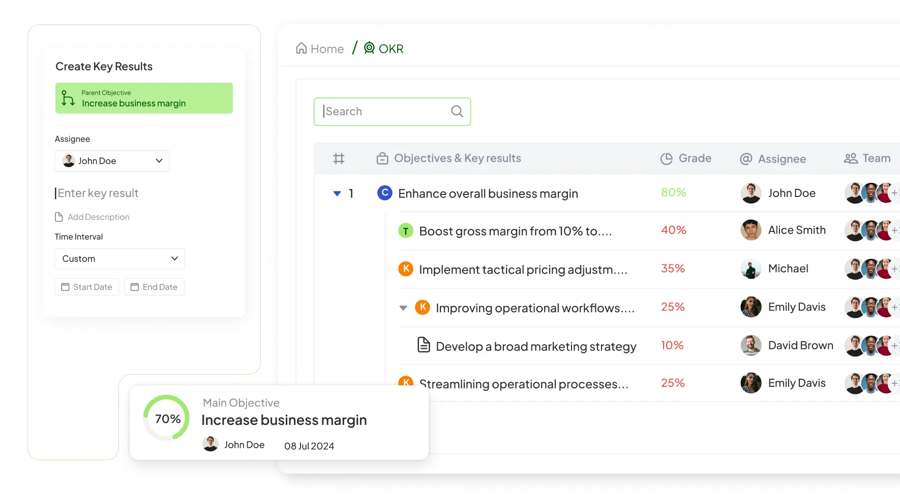 OKR interface